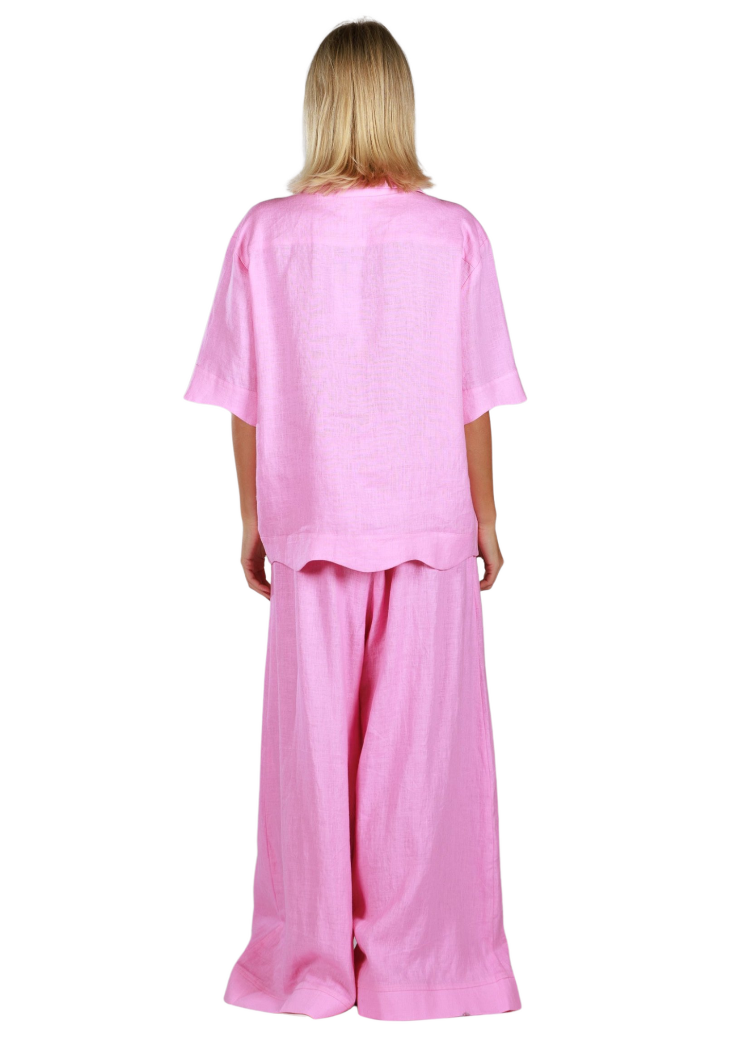 IZABELLE LIGHT PINK | Women linen long blouse