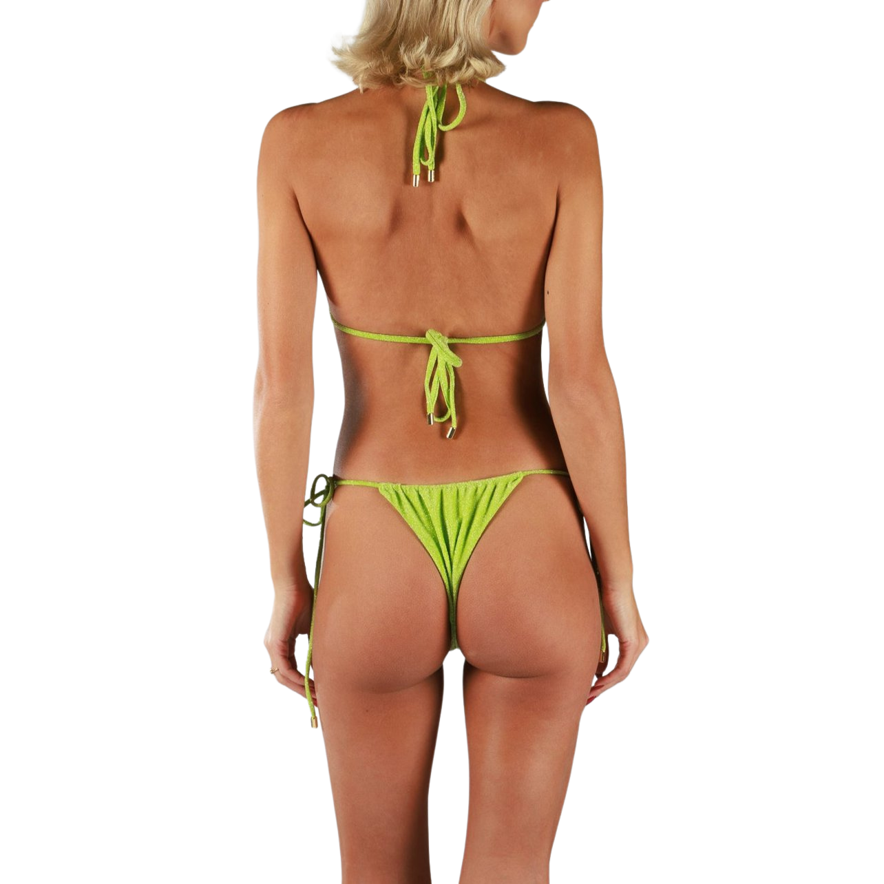 LUNA SPARKLE LIME | Bikini Top