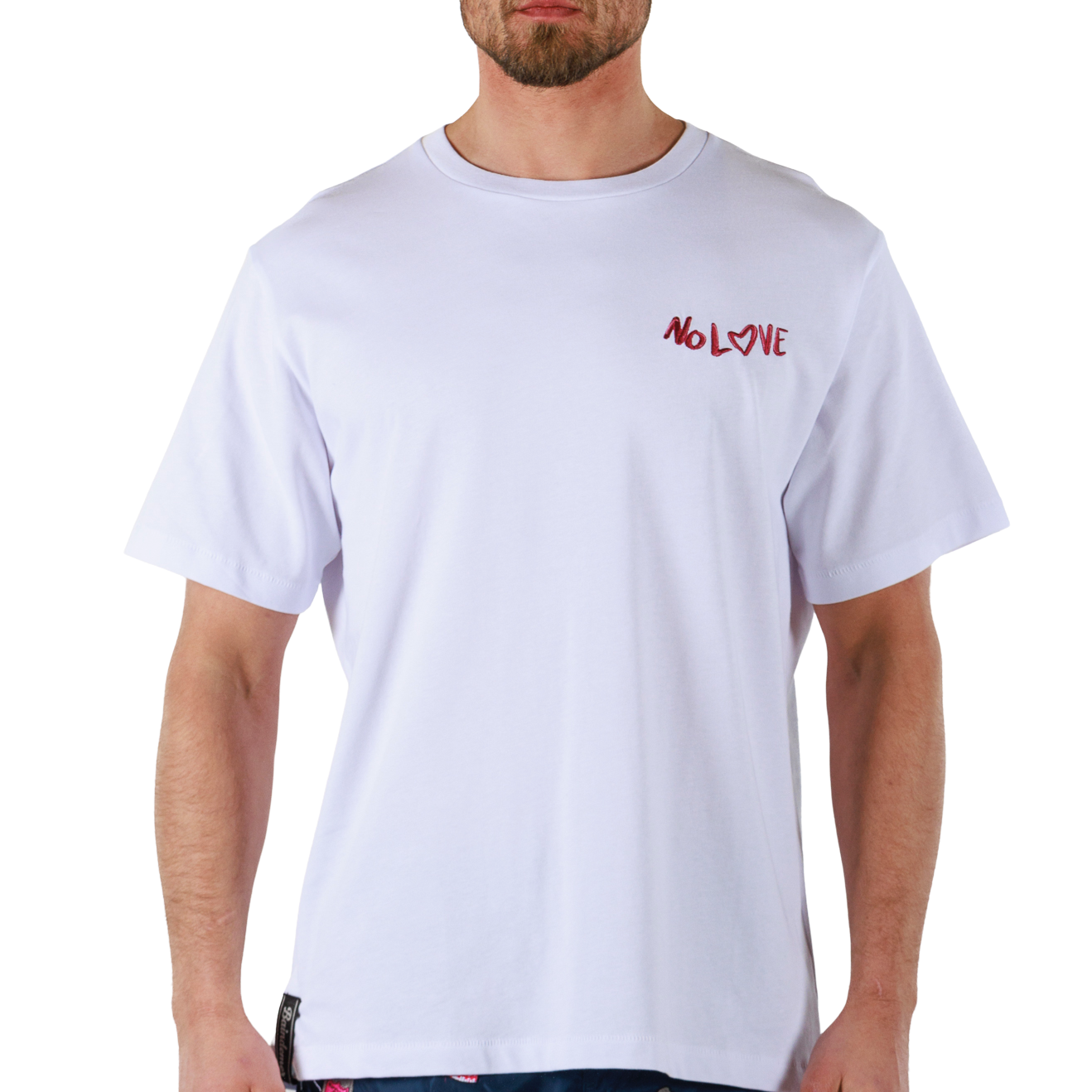 ALLARD WHITE | Mens Cotton Oversized T-Shirt NO CHAMP NO LOVE