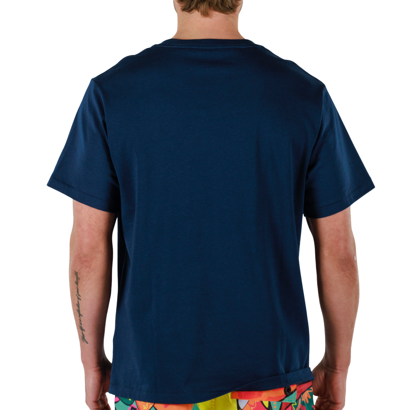 ALLARD NAVY BLUE | Mens Cotton Oversized T-Shirt BDM SKULL