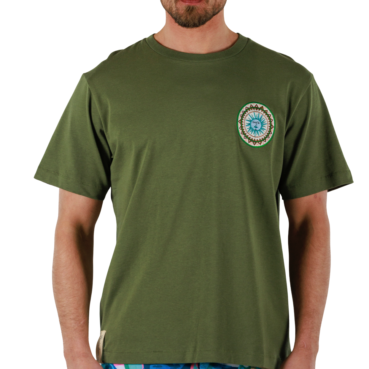 ALLARD MILITARY GREEN | Mens Cotton Oversized T-Shirt MEDITERRANEAN