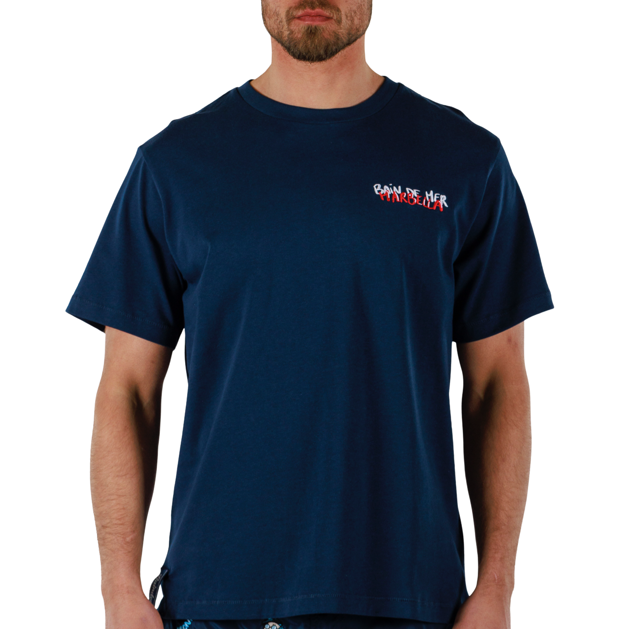 ALLARD NAVY BLUE | Mens Cotton Oversized T-Shirt BDM MARBELLA