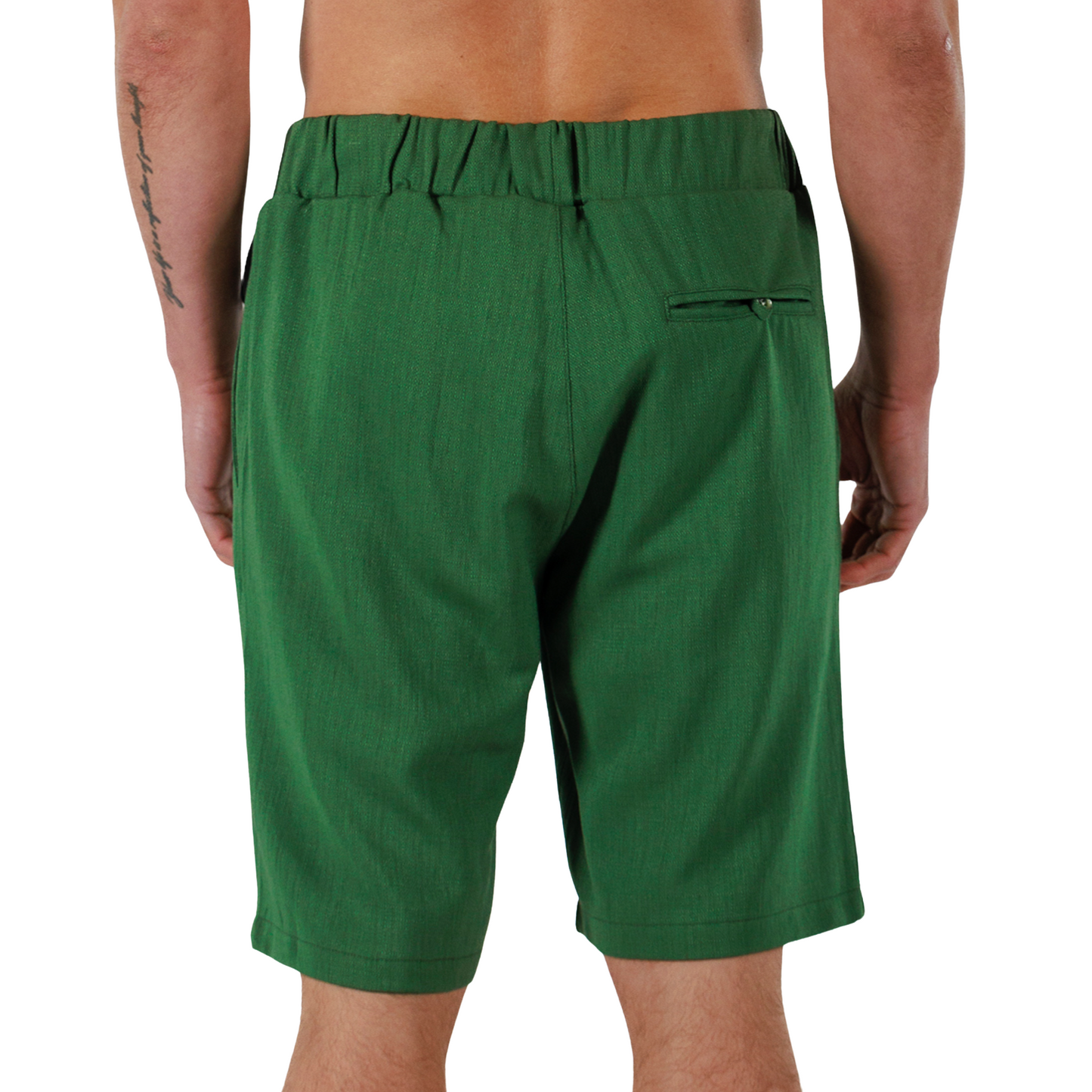 MILITARY GREEN | Mens Linen Shorts