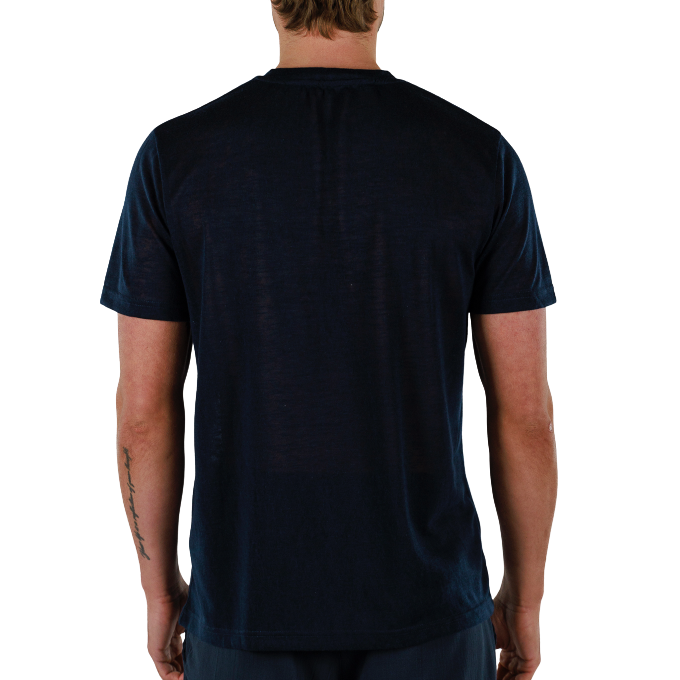 NAVY BLUE | Mens Linen T-shirt