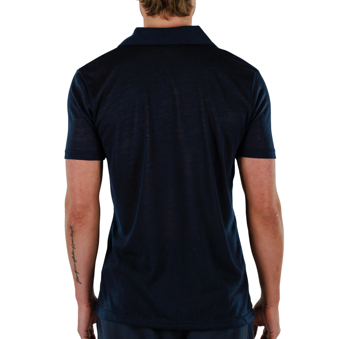 NAVY BLUE | Mens Linen Polo