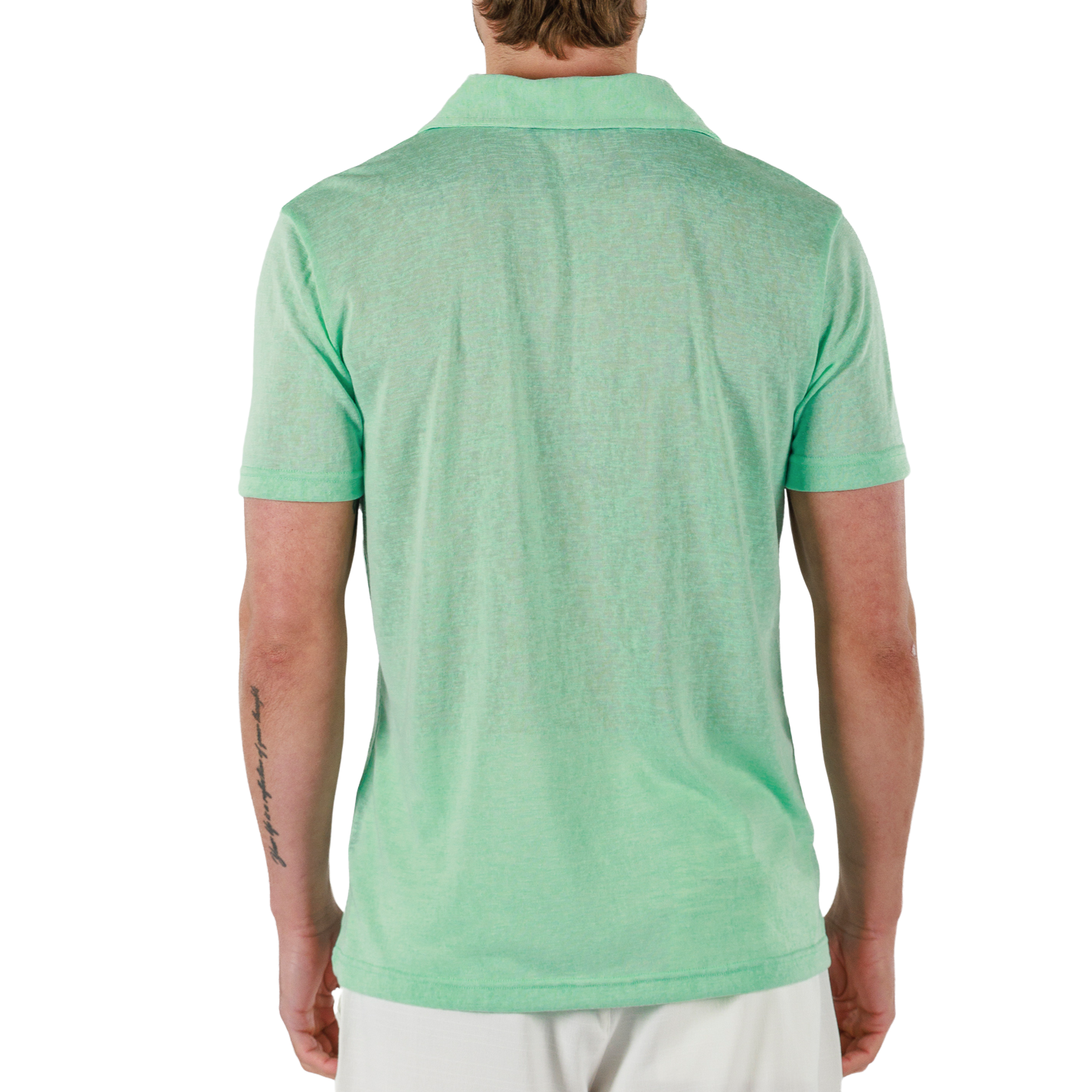 BROOK GREEN | Mens Linen Polo