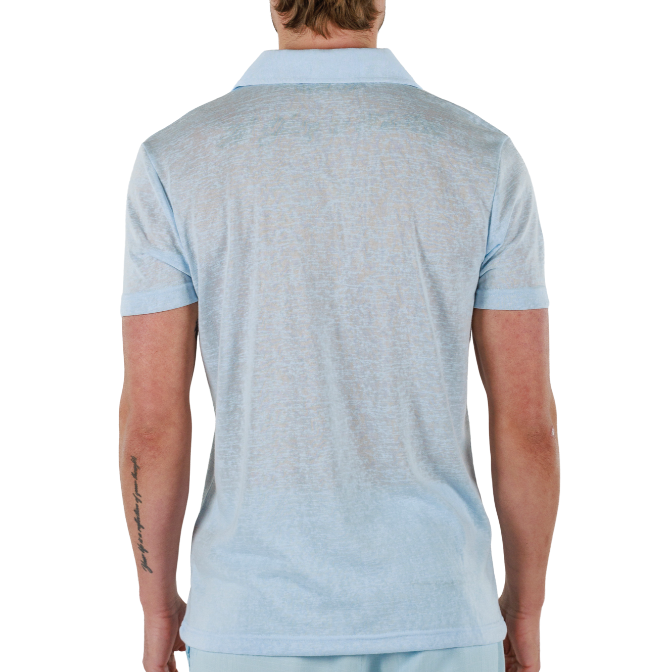 SKY BLUE | Mens Linen Polo