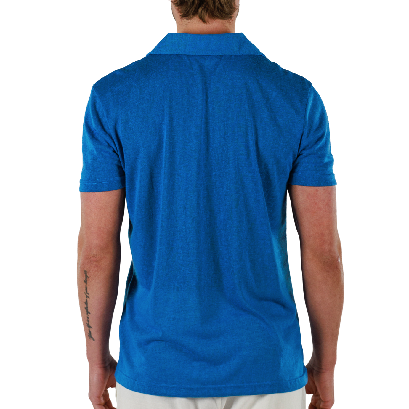 REGATTA BLUE | Mens Linen Polo