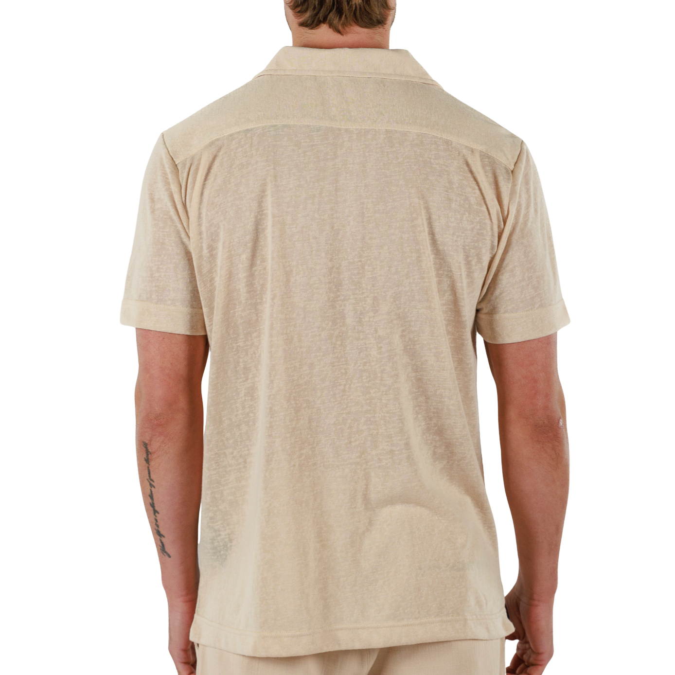 SAND | Mens Linen Shirt Short Sleeve