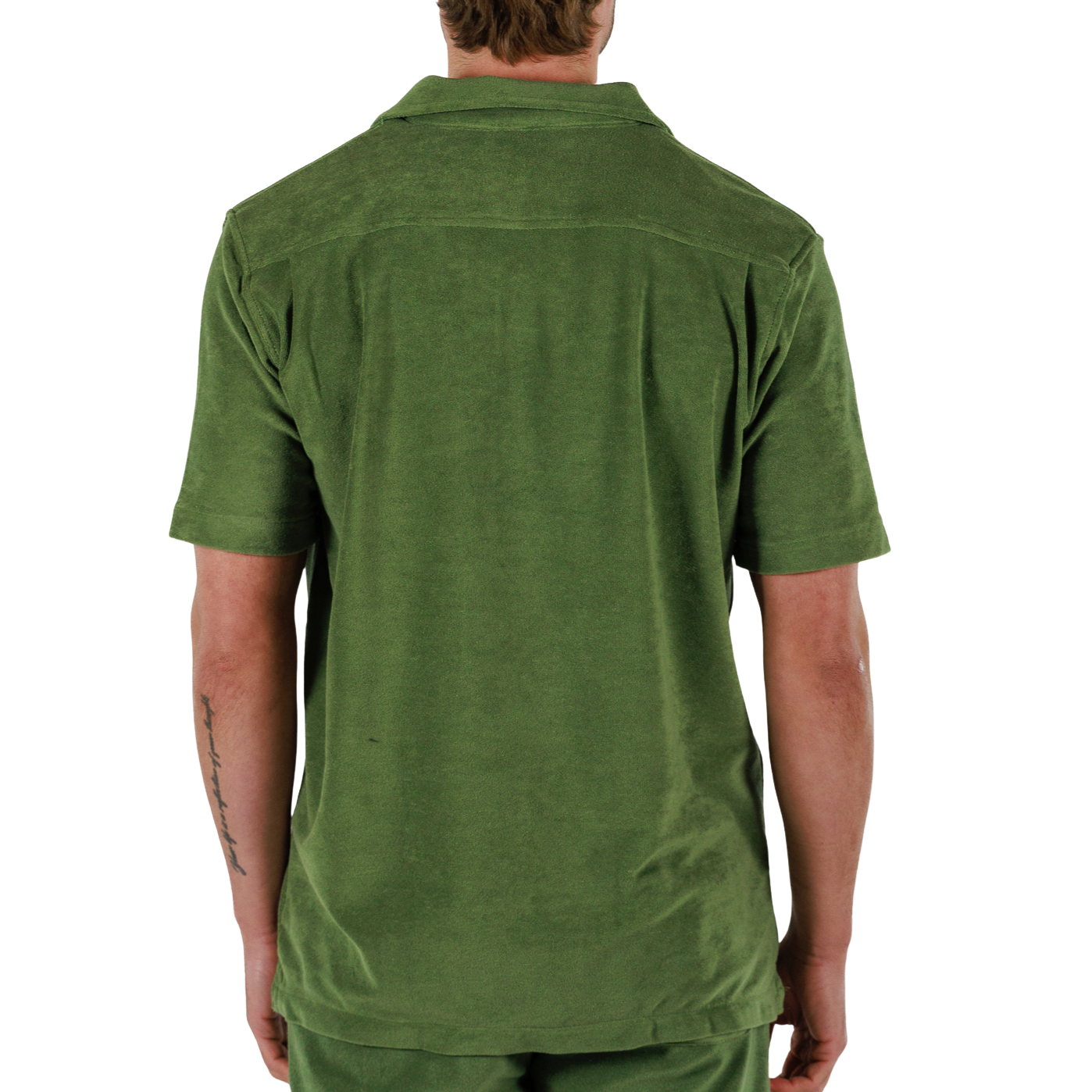 MILITARY GREEN | BDM Towelling Shirt Short Sleeve