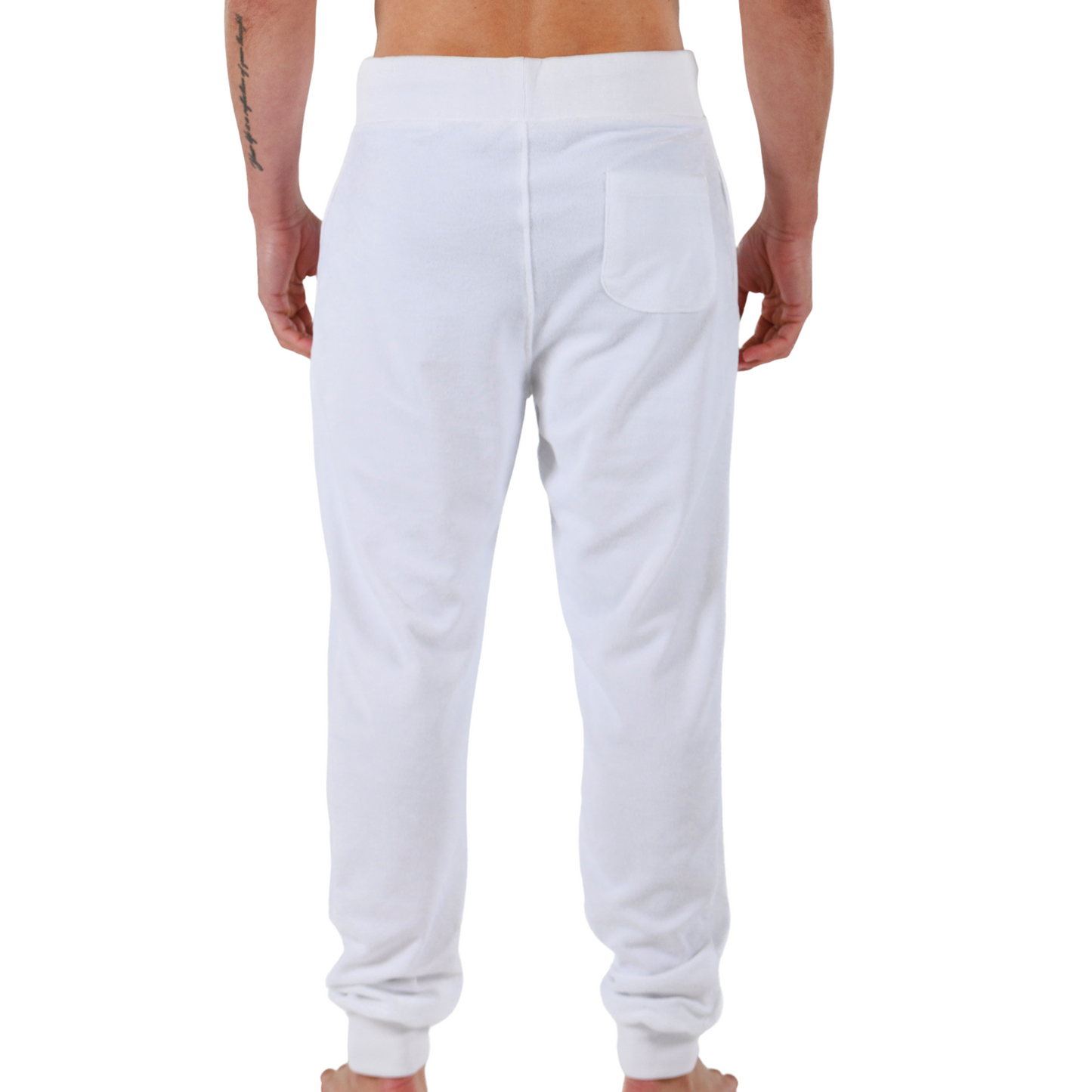 WHITE | BDM Towelling Joggers