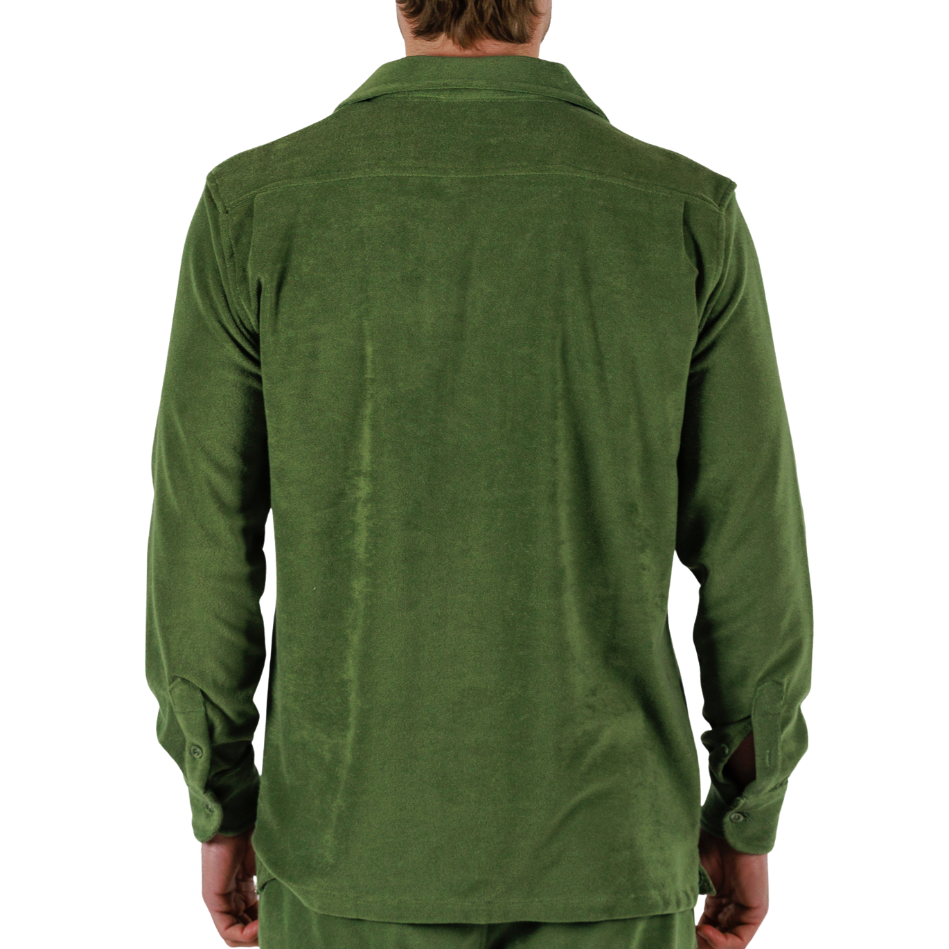 MILITARY GREEN | BDM Towelling Shirt Long Sleeve