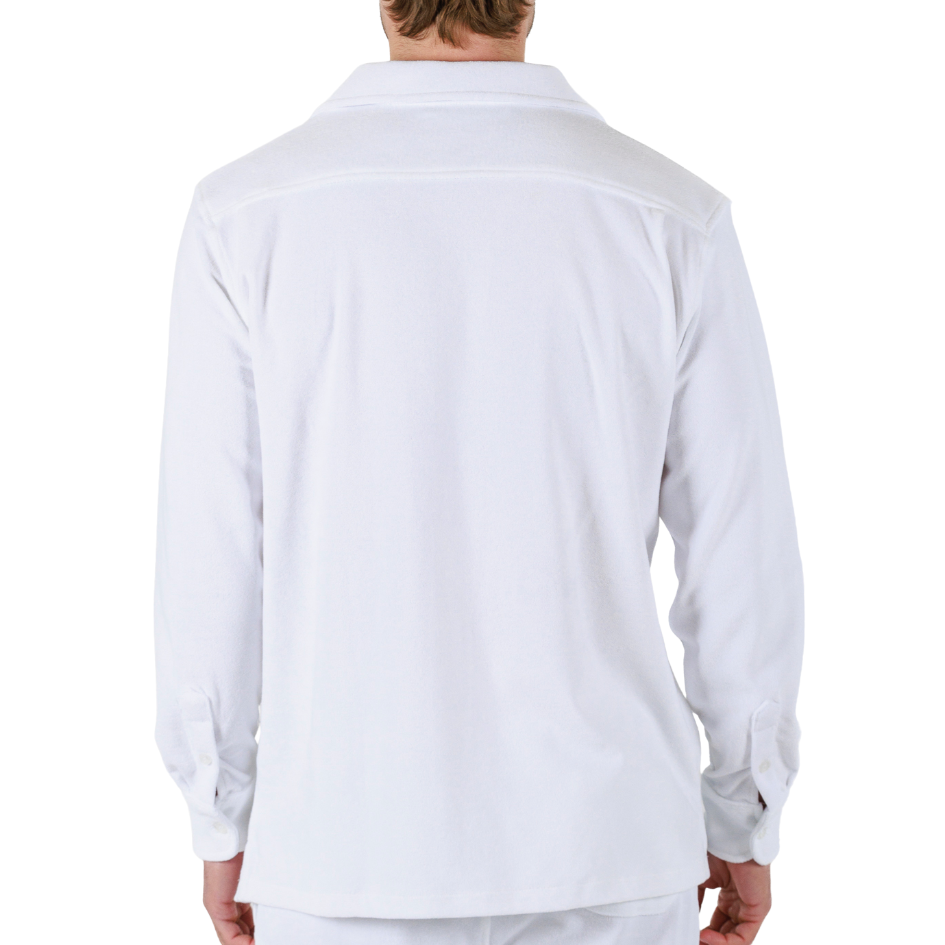 WHITE | BDM Towelling Shirt Long Sleeve