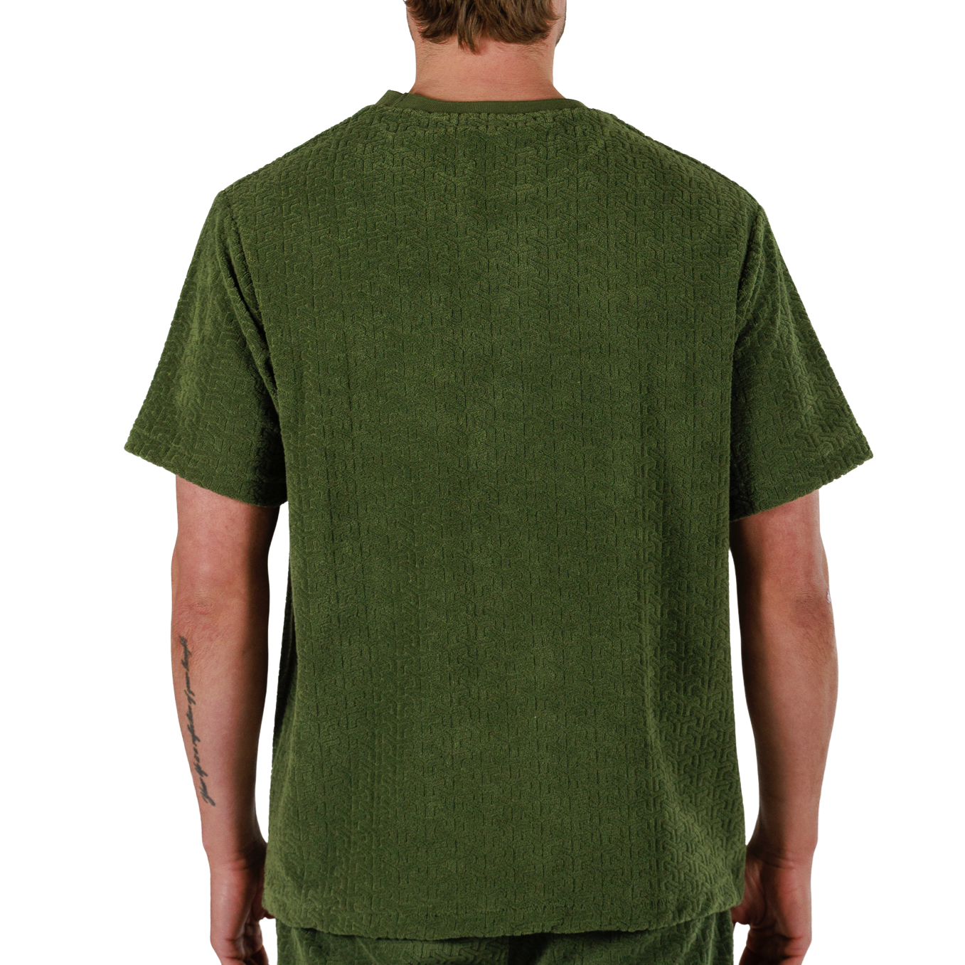 JACQUARD MILITARY GREEN | Oversize T-shirt