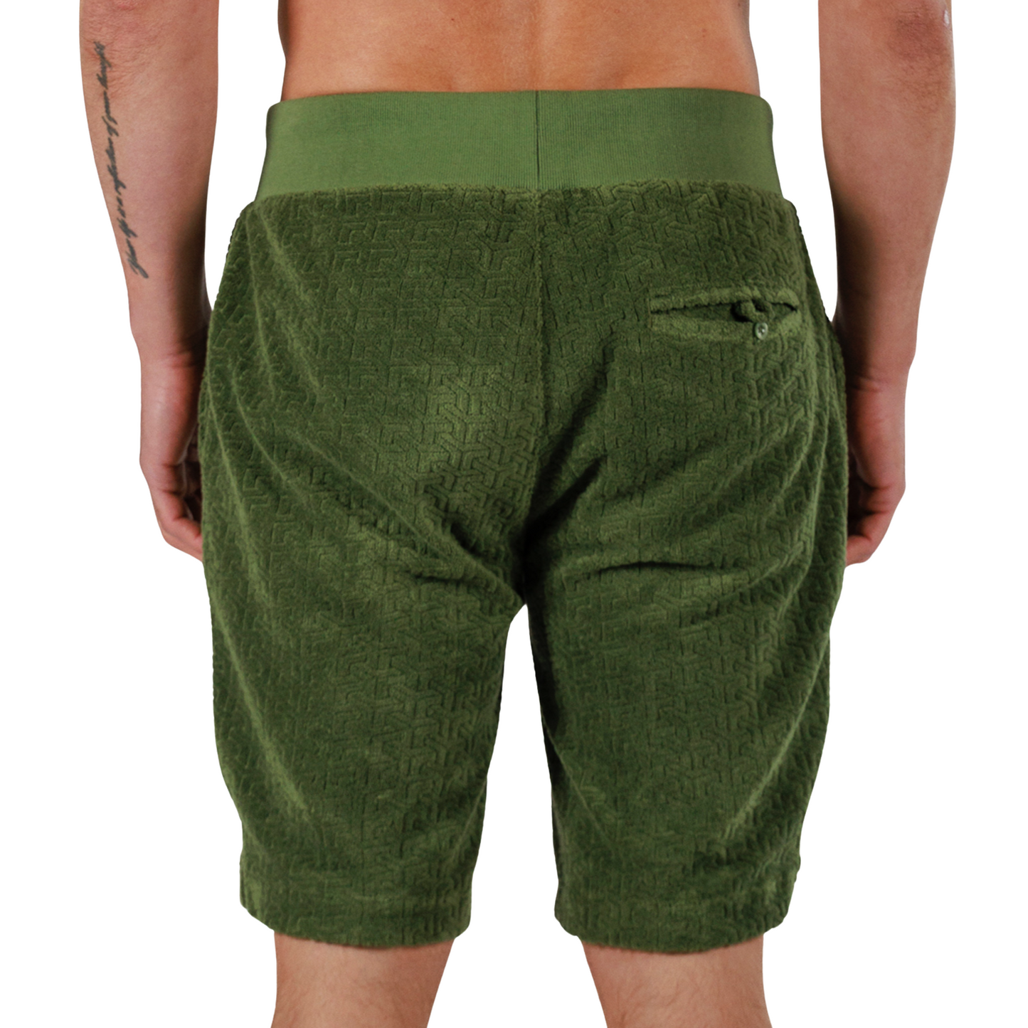 JACQUARD MILITARY GREEN | Shorts