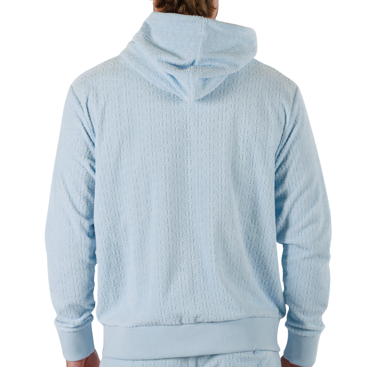 JACQUARD SKY BLUE | Towelling Hoodie