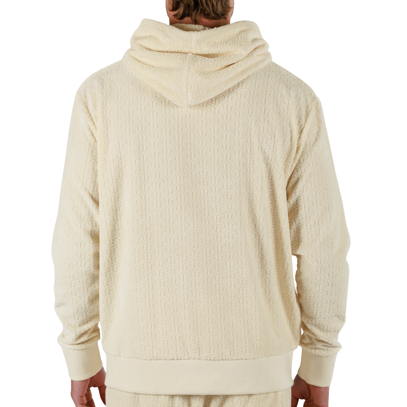 JACQUARD ECRU | Towelling Hoodie