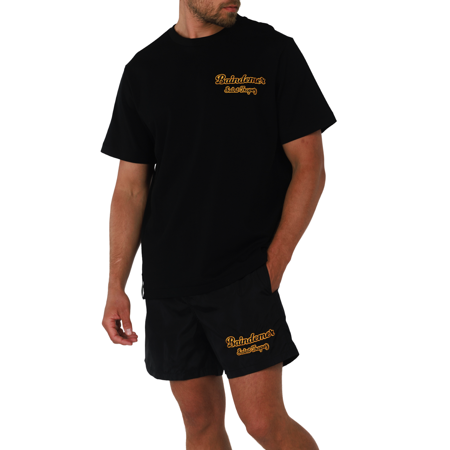 ALLARD BLACK | Mens Cotton Oversized T-Shirt BDM CLASSIC SMALL