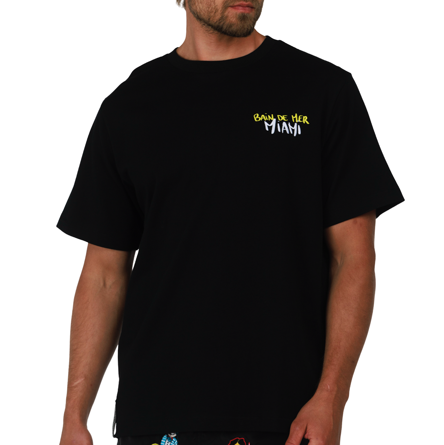 ALLARD BLACK | Mens Cotton Oversized T-Shirt BDM MIAMI