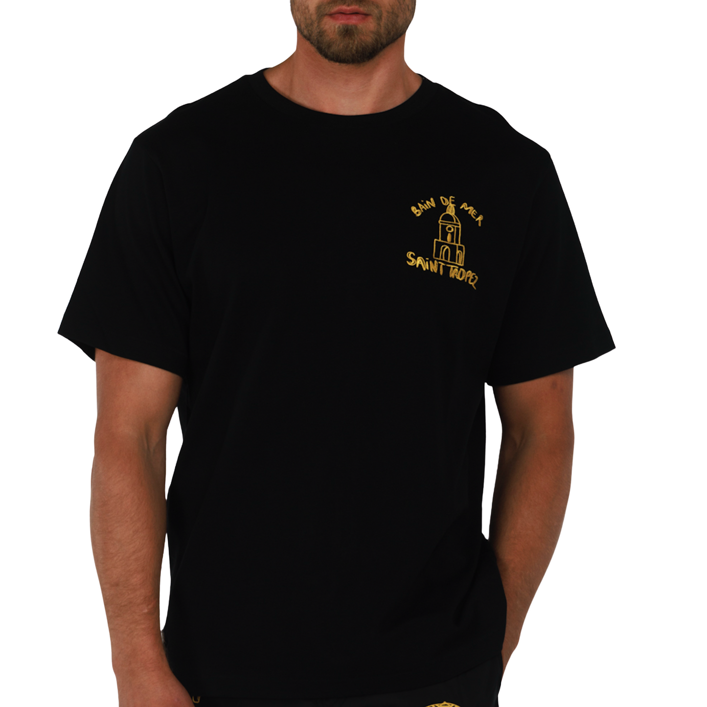 ALLARD BLACK | Mens Cotton Oversized T-Shirt BDM SAINT TROPEZ