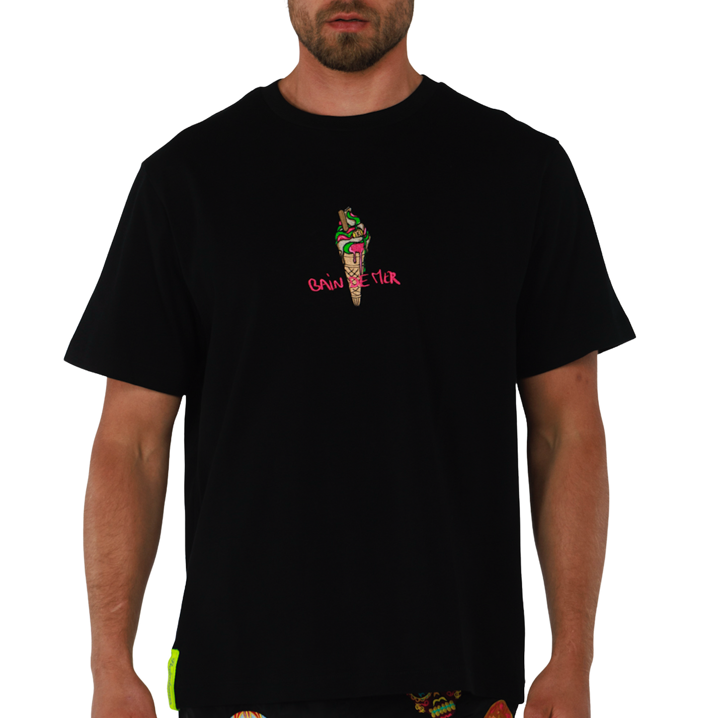 ALLARD BLACK | Mens Cotton Oversized T-Shirt CANDYLAND