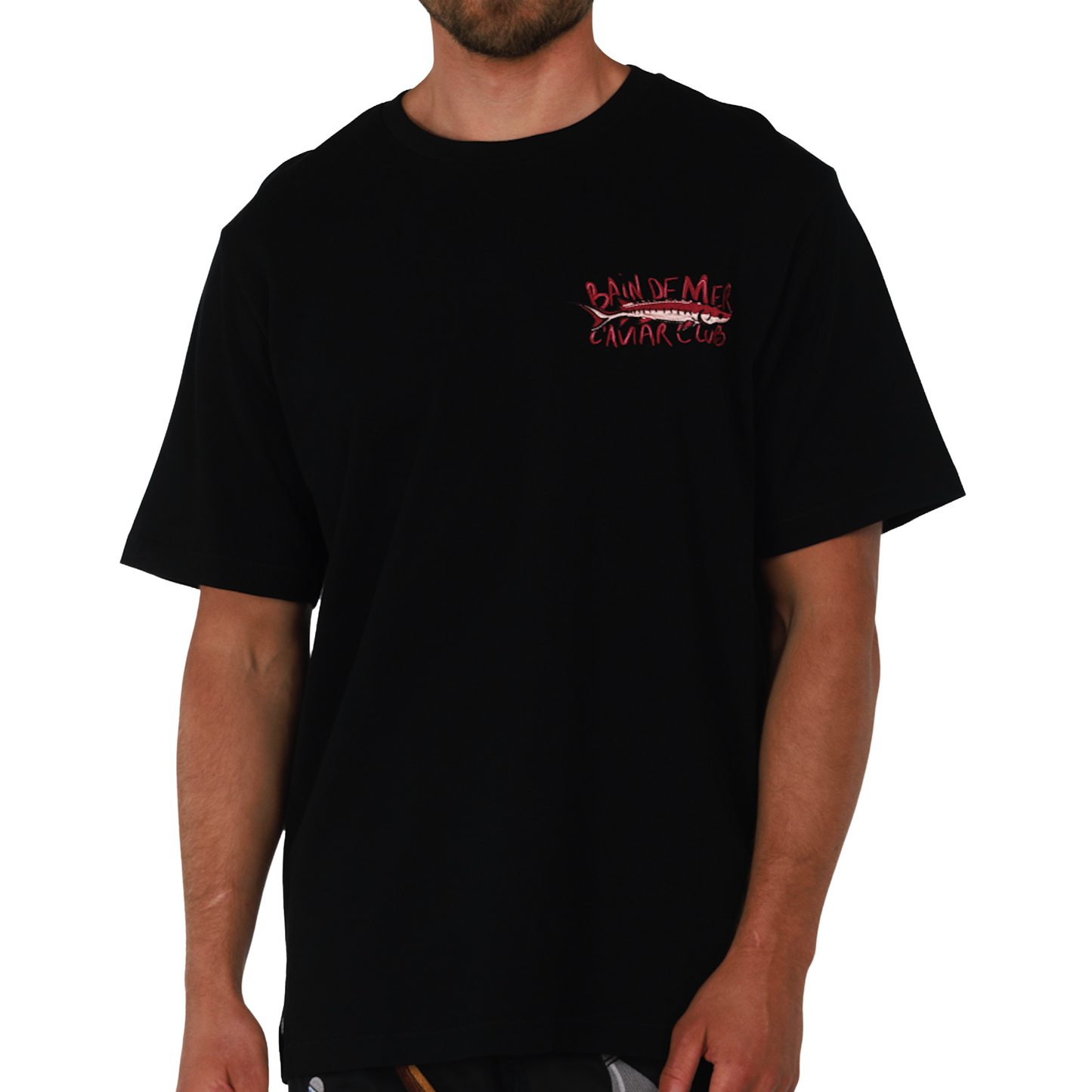 ALLARD BLACK | Mens Cotton Oversized T-Shirt CAVIAR CLUB