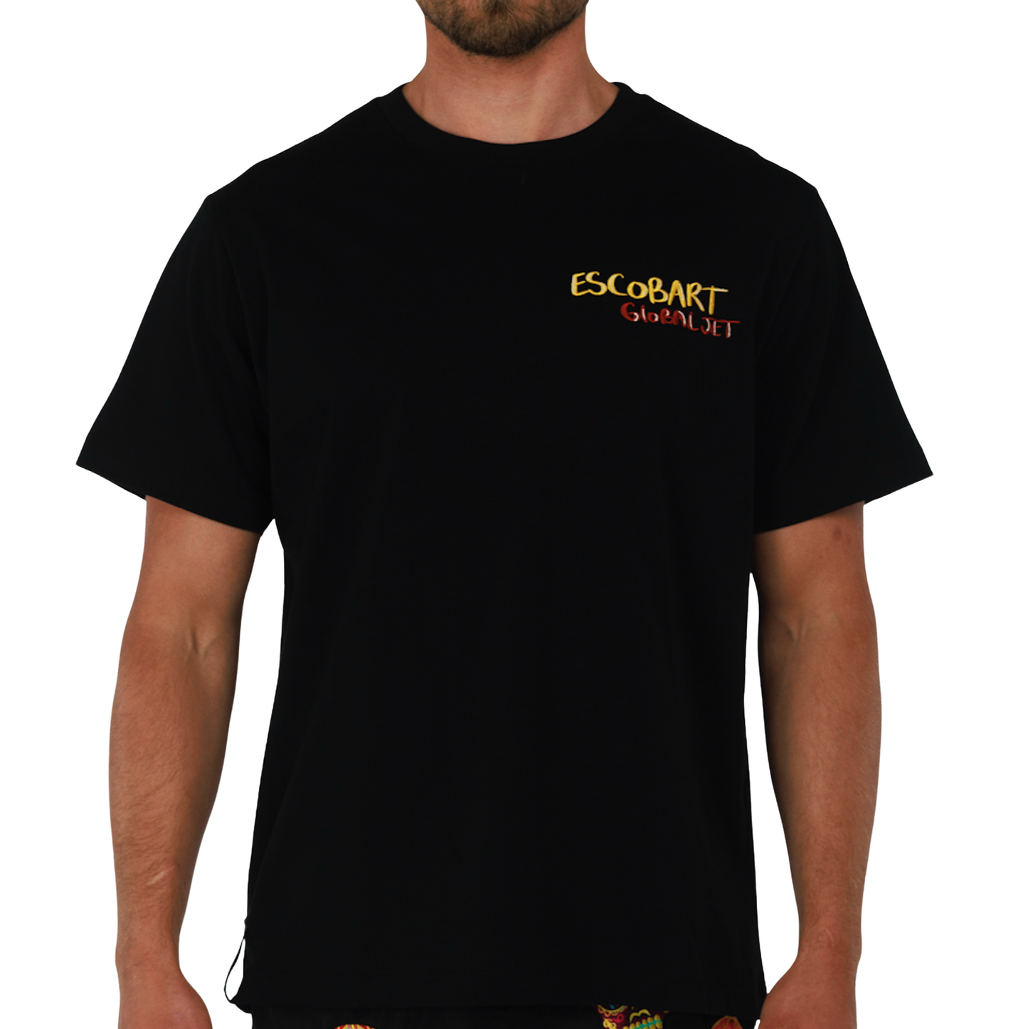 ALLARD BLACK | Mens Cotton Oversized T-Shirt GLOBAL JET