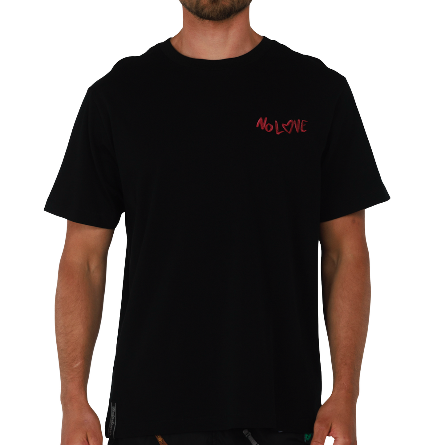 ALLARD BLACK | Mens Cotton Oversized T-Shirt NO CHAMP NO LOVE