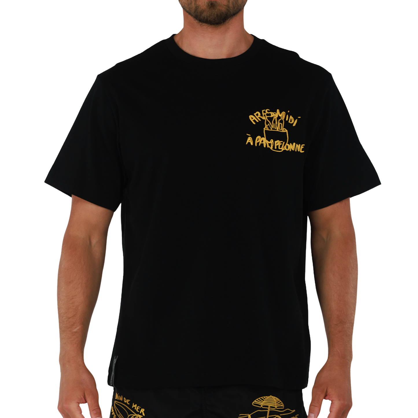 ALLARD BLACK | Mens Cotton Oversized T-Shirt PAMPELONNE