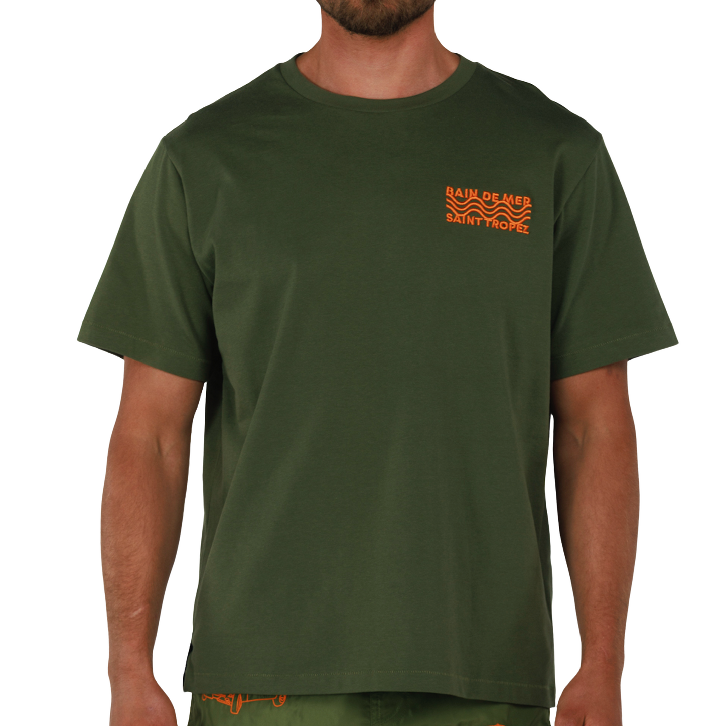 ALLARD MILITARY GREEN | Mens Cotton Oversized T-Shirt BDM OFFSHORE