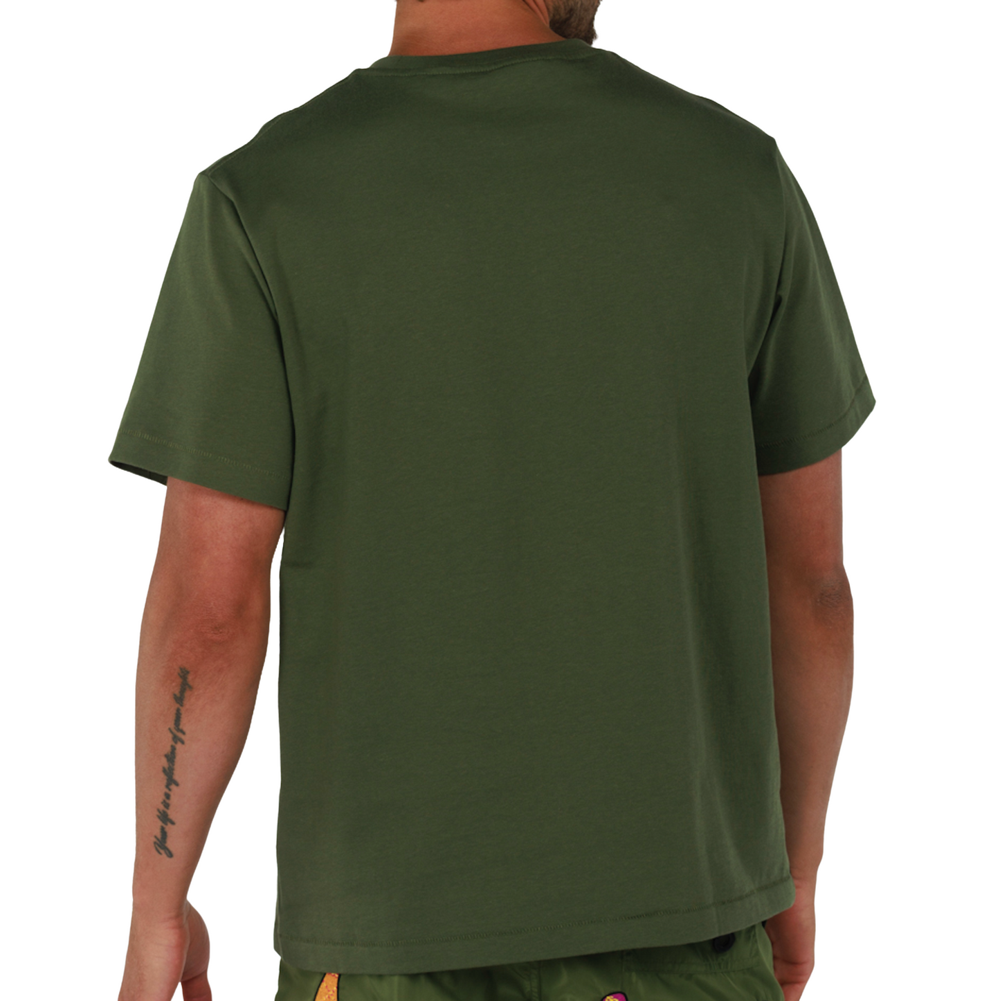 ALLARD MILITARY GREEN | Mens Cotton Oversized T-Shirt BDM SKULL