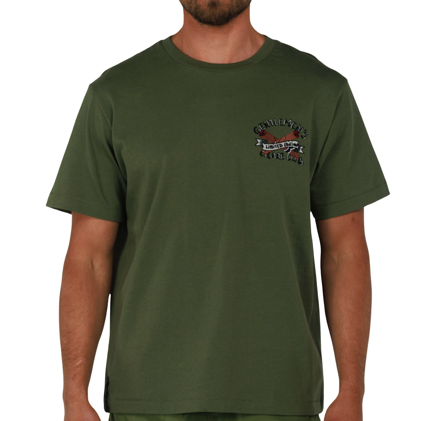 ALLARD MILITARY GREEN | Mens Cotton Oversized T-Shirt CIGARE