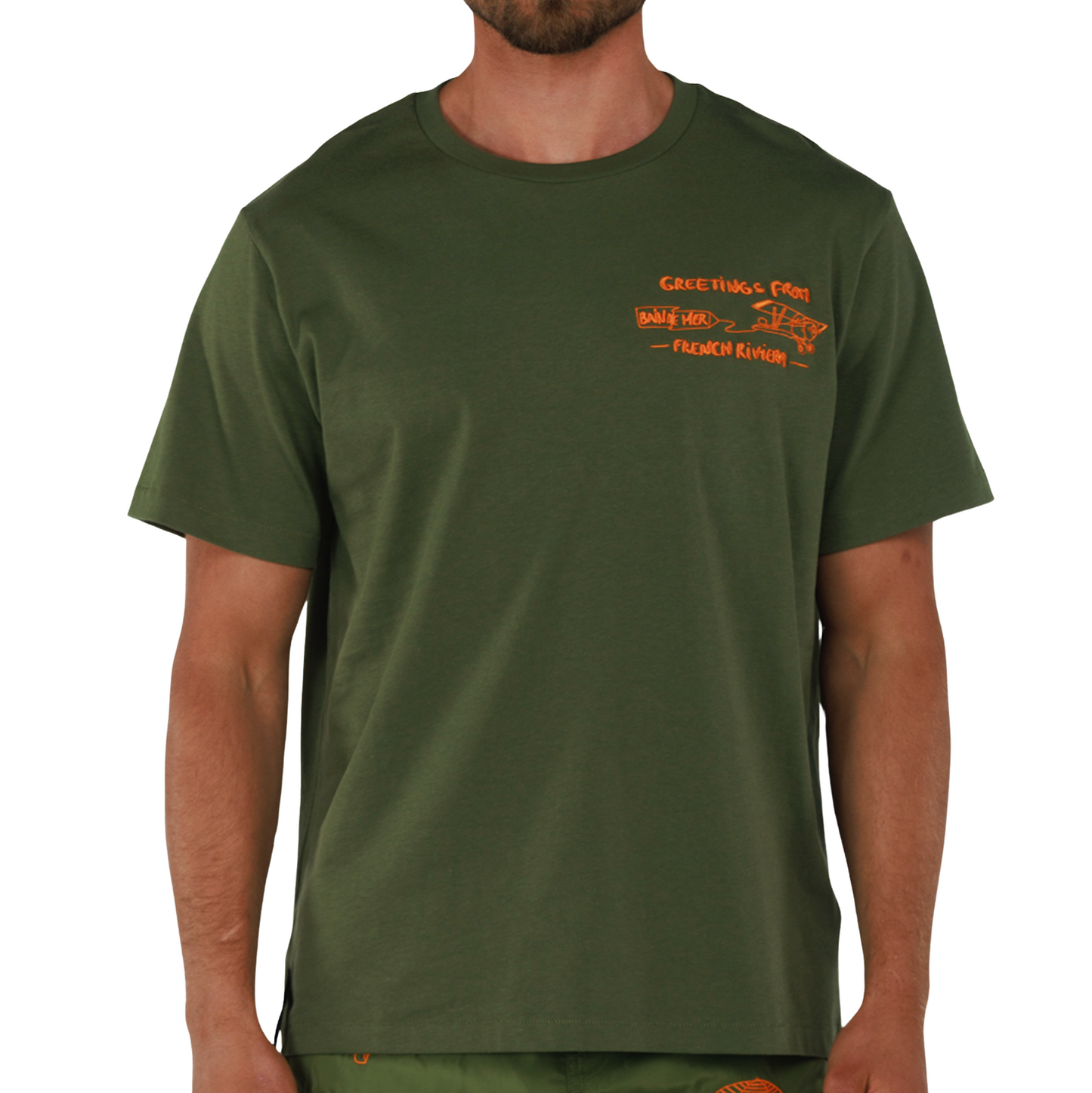 ALLARD MILITARY GREEN | Mens Cotton Oversized T-Shirt FRENCH RIVIERA