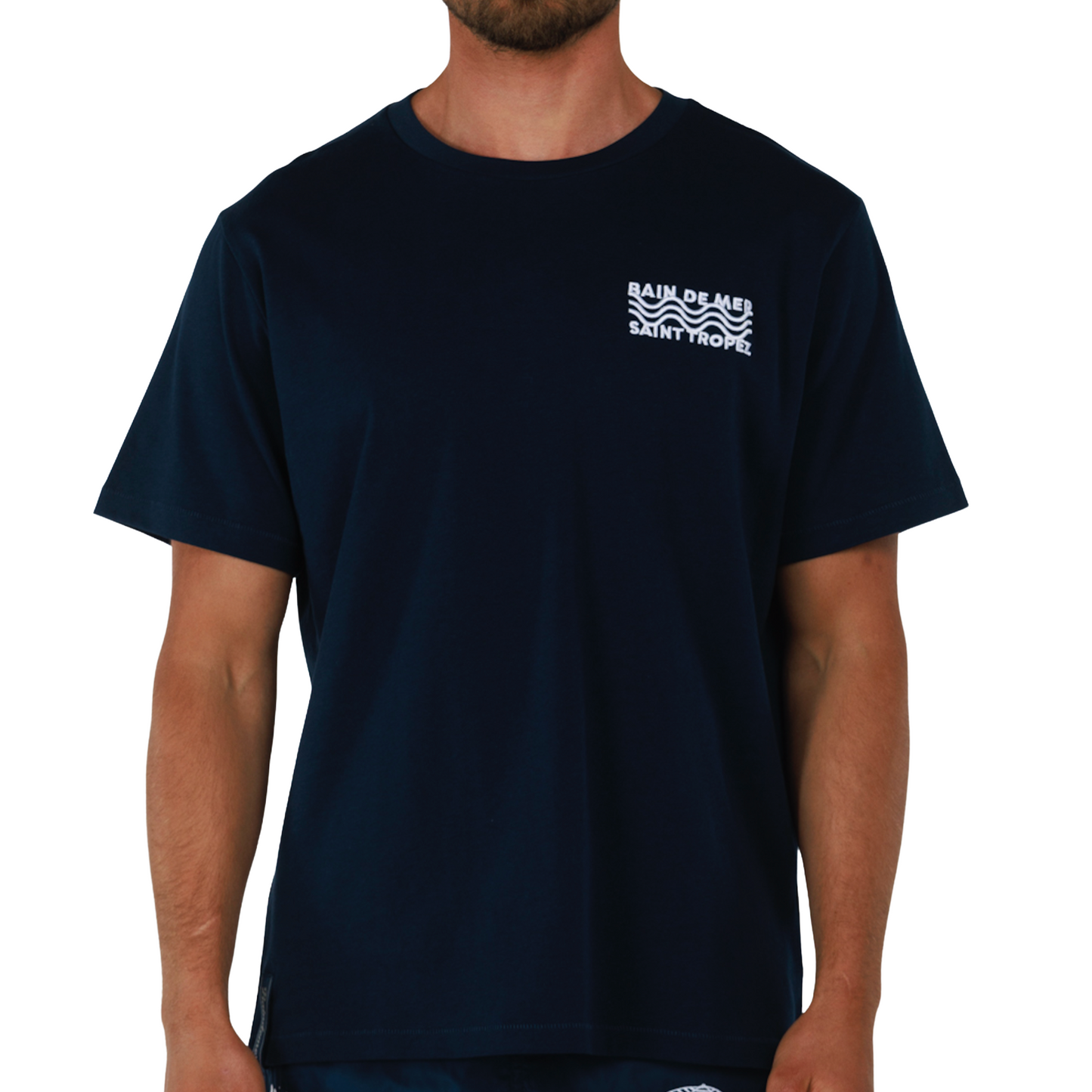 ALLARD NAVY BLUE | Mens Cotton Oversized T-Shirt BDM OFFSHORE