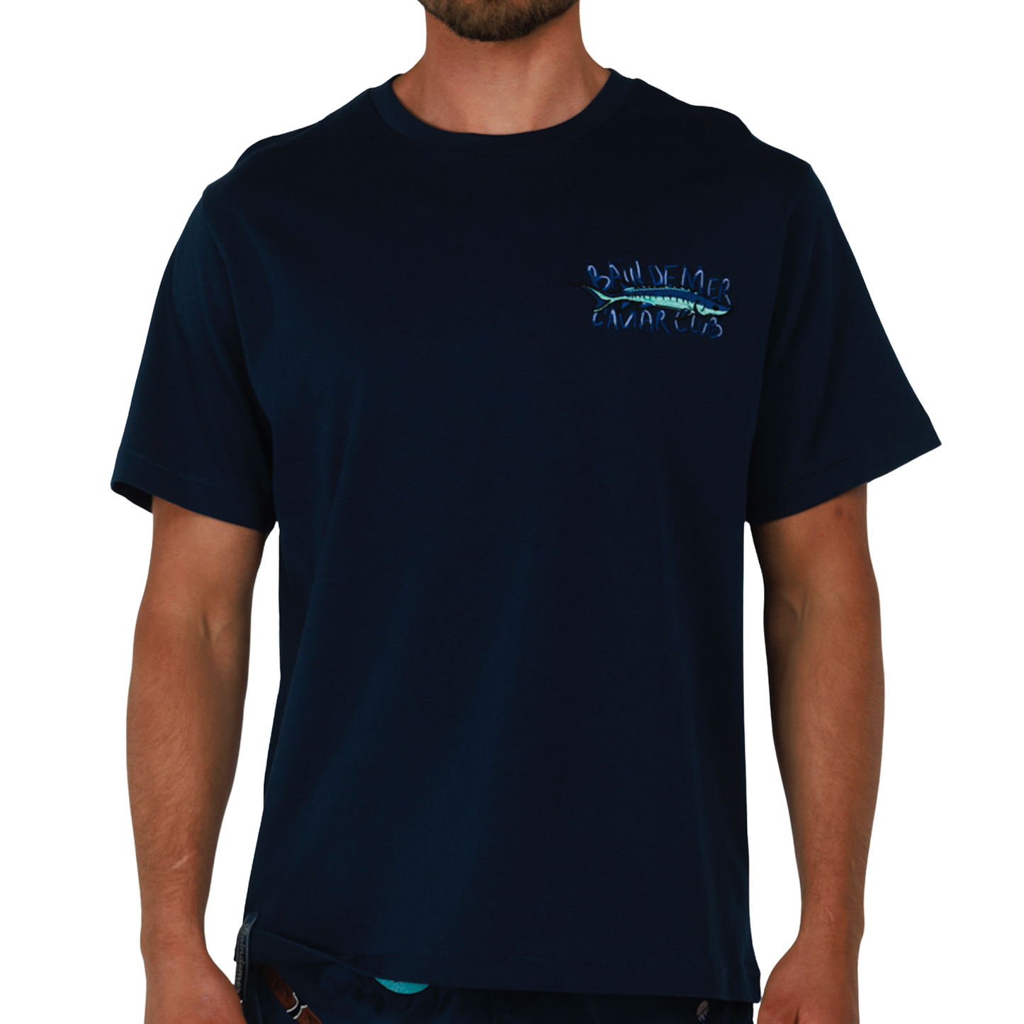 ALLARD NAVY BLUE | Mens Cotton Oversized T-Shirt CAVIAR CLUB