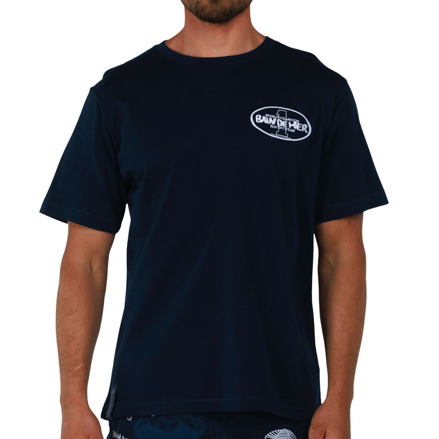 ALLARD NAVY BLUE | Mens Cotton Oversized T-Shirt CHAMPION