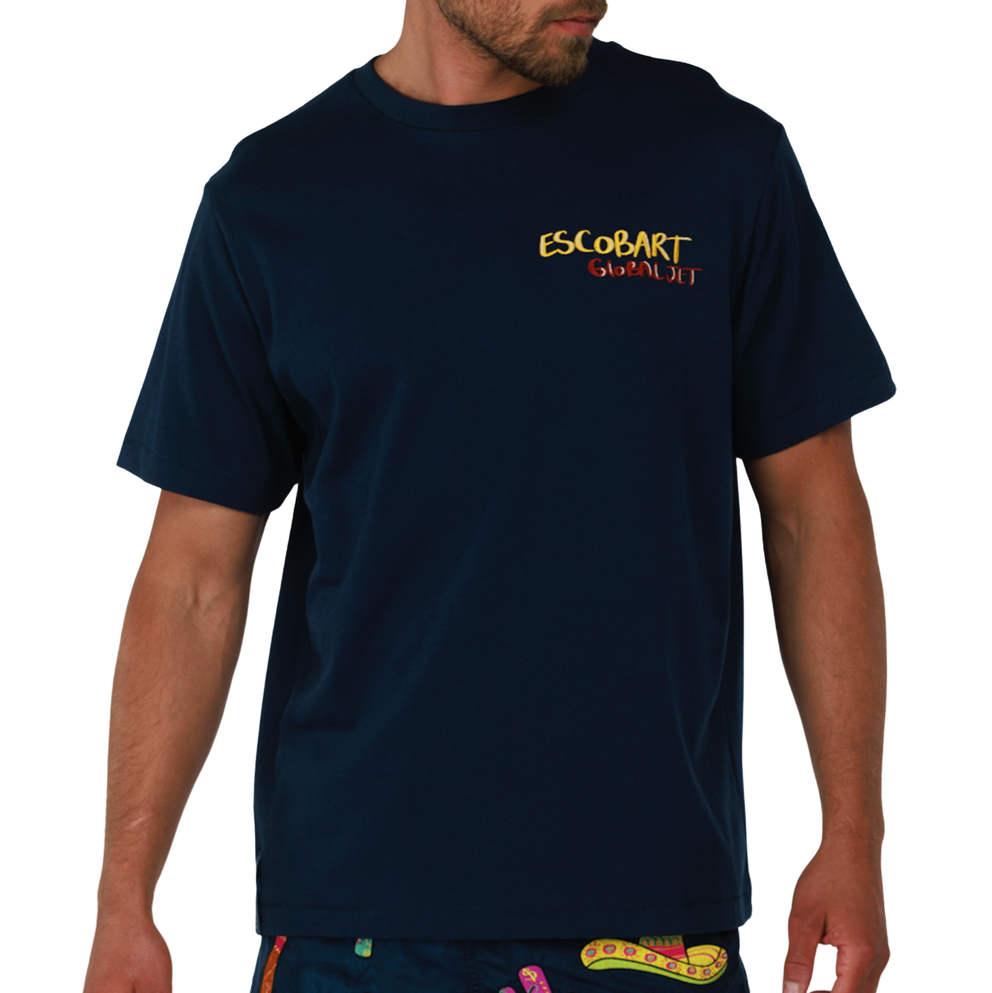 ALLARD NAVY BLUE | Mens Cotton Oversized T-Shirt GLOBAL JET