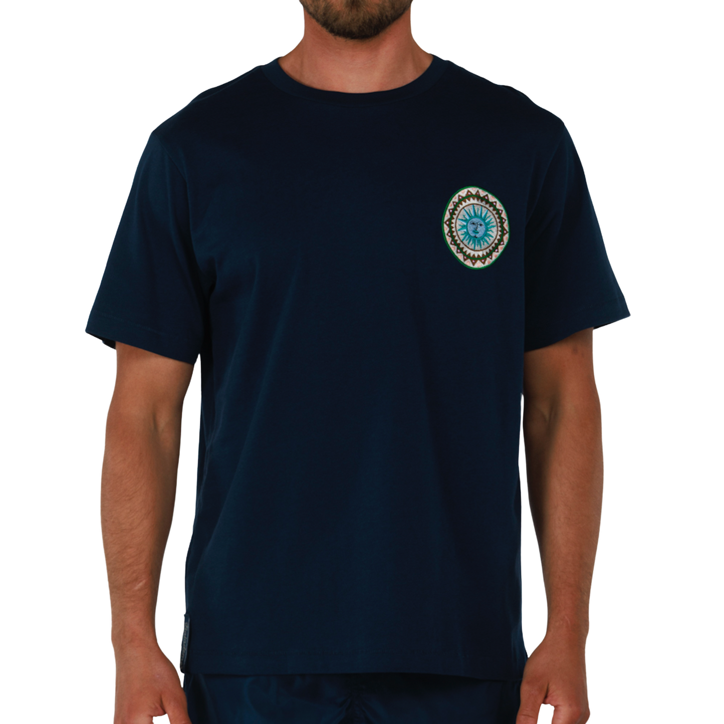 ALLARD NAVY BLUE | Mens Cotton Oversized T-Shirt MEDITERRANEAN