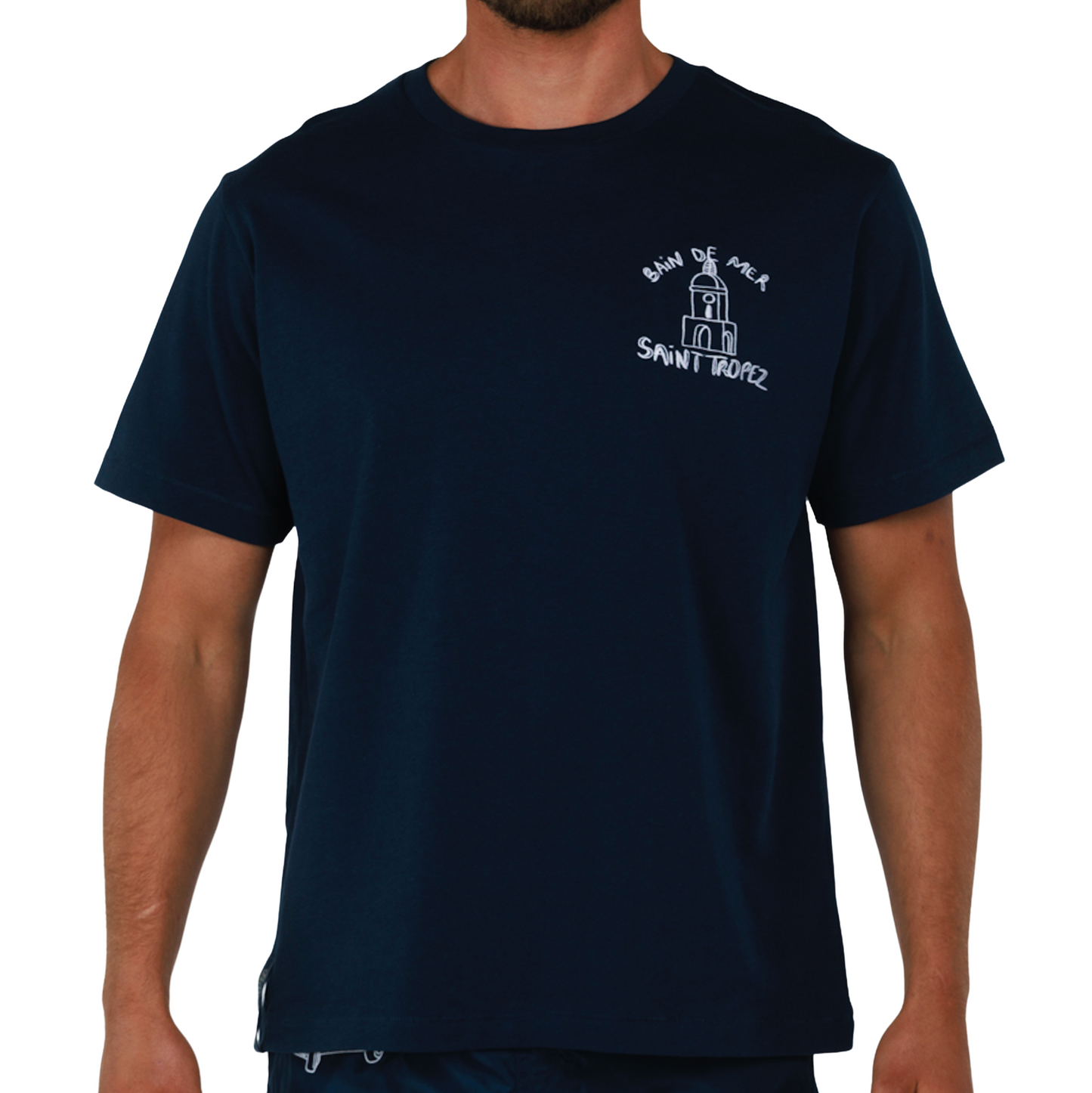 ALLARD NAVY BLUE | Mens Cotton Oversized T-Shirt PLACE DES LICES