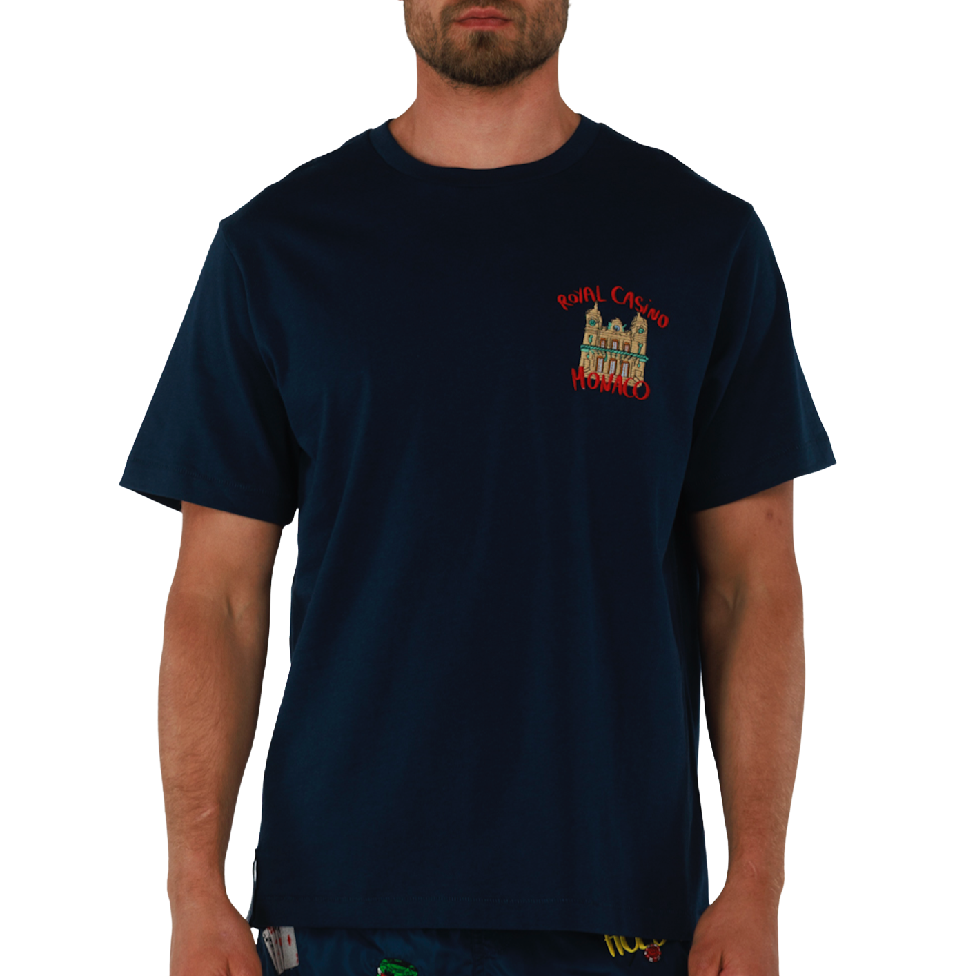 ALLARD NAVY BLUE | Mens Cotton Oversized T-Shirt ROYAL CASINO