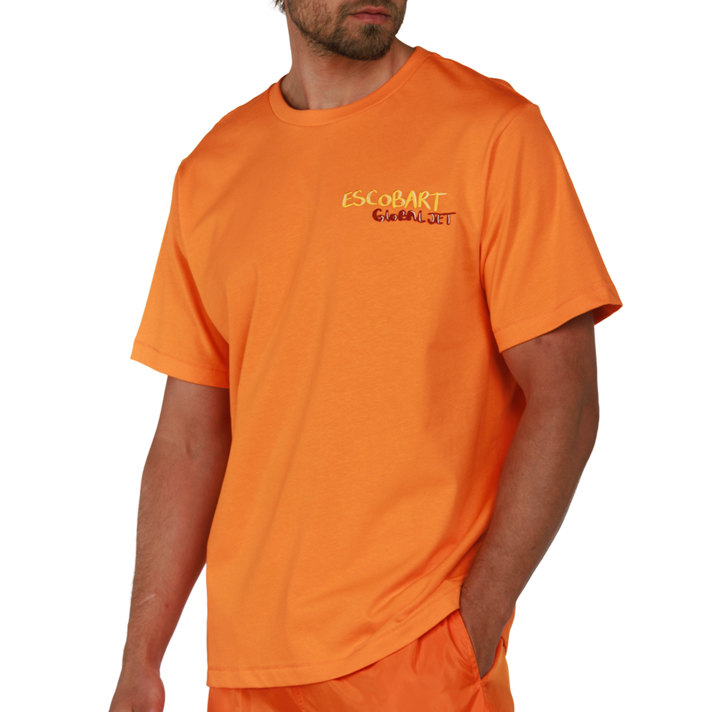 ALLARD ORANGE | Mens Cotton Oversized T-Shirt GLOBAL JET