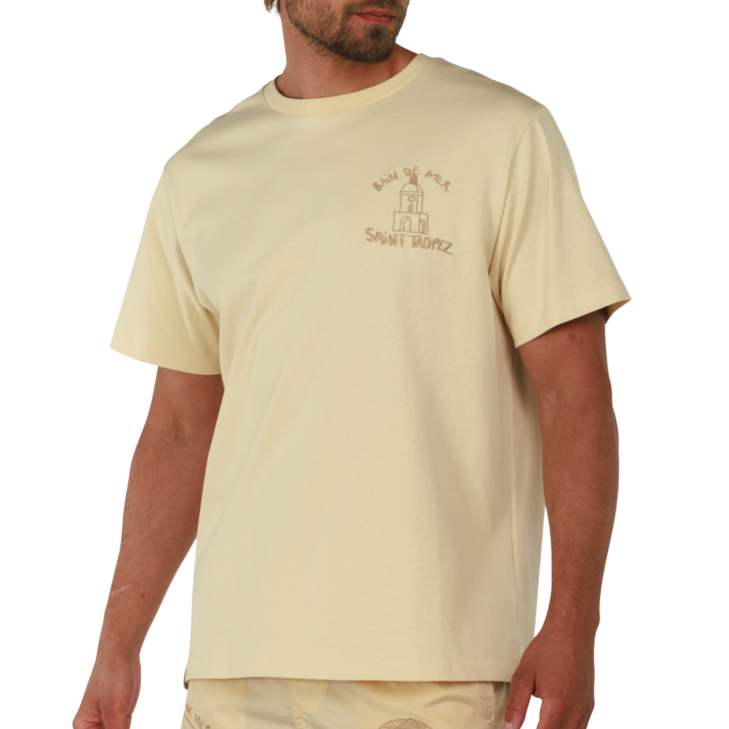 ALLARD SAND | Mens Cotton Oversized T-Shirt BDM SAINT TROPEZ
