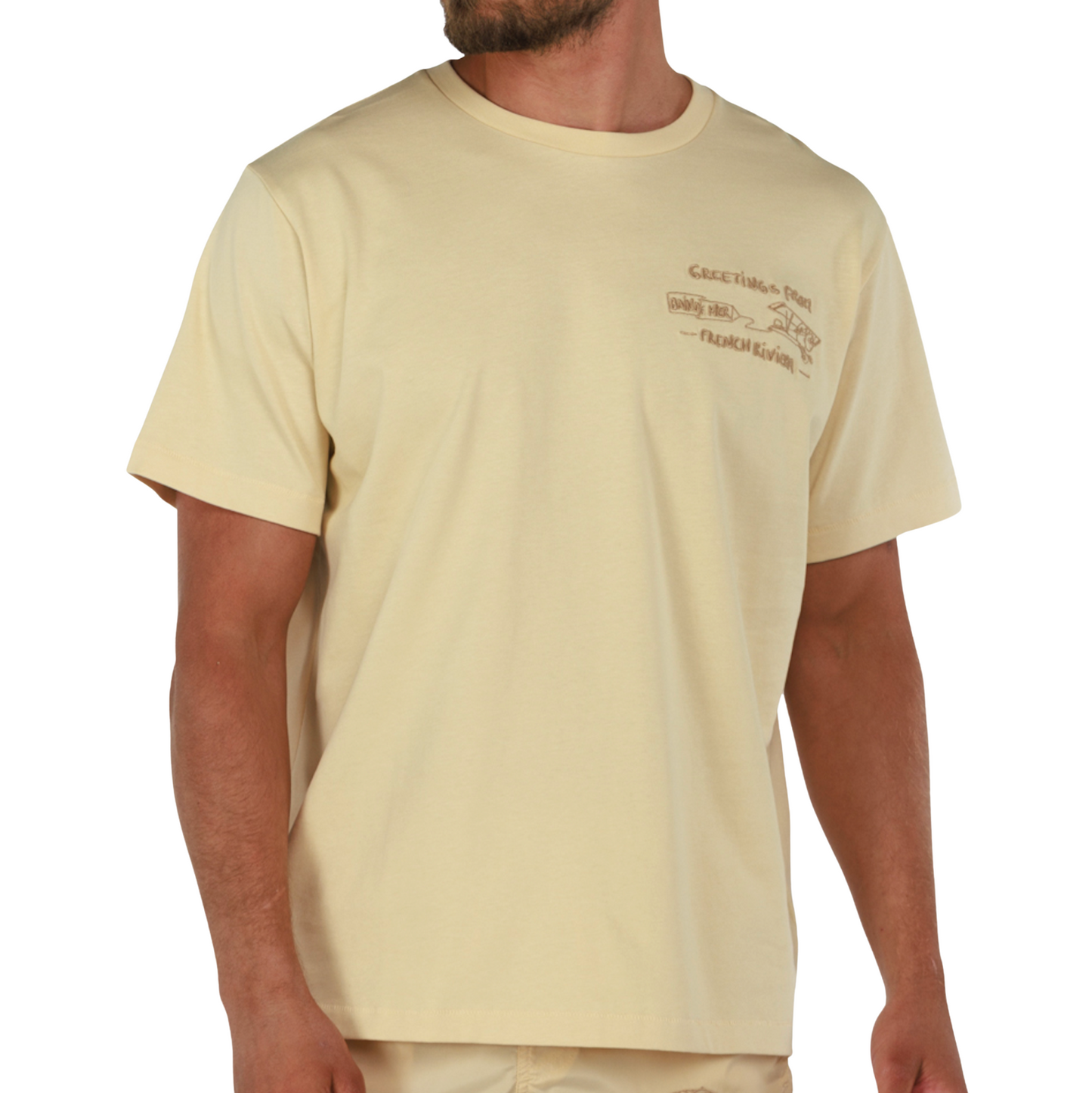 ALLARD SAND | Mens Cotton Oversized T-Shirt FRENCH RIVIERA