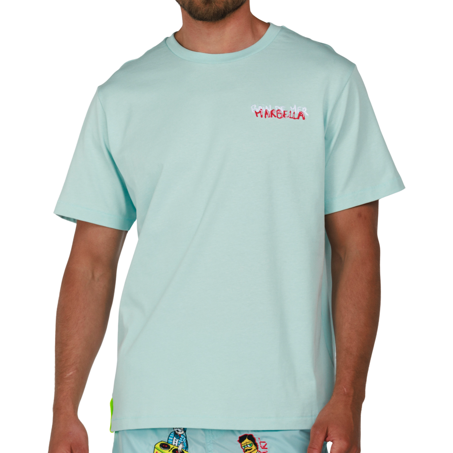 ALLARD SKY BLUE | Mens Cotton Oversized T-Shirt BDM MARBELLA