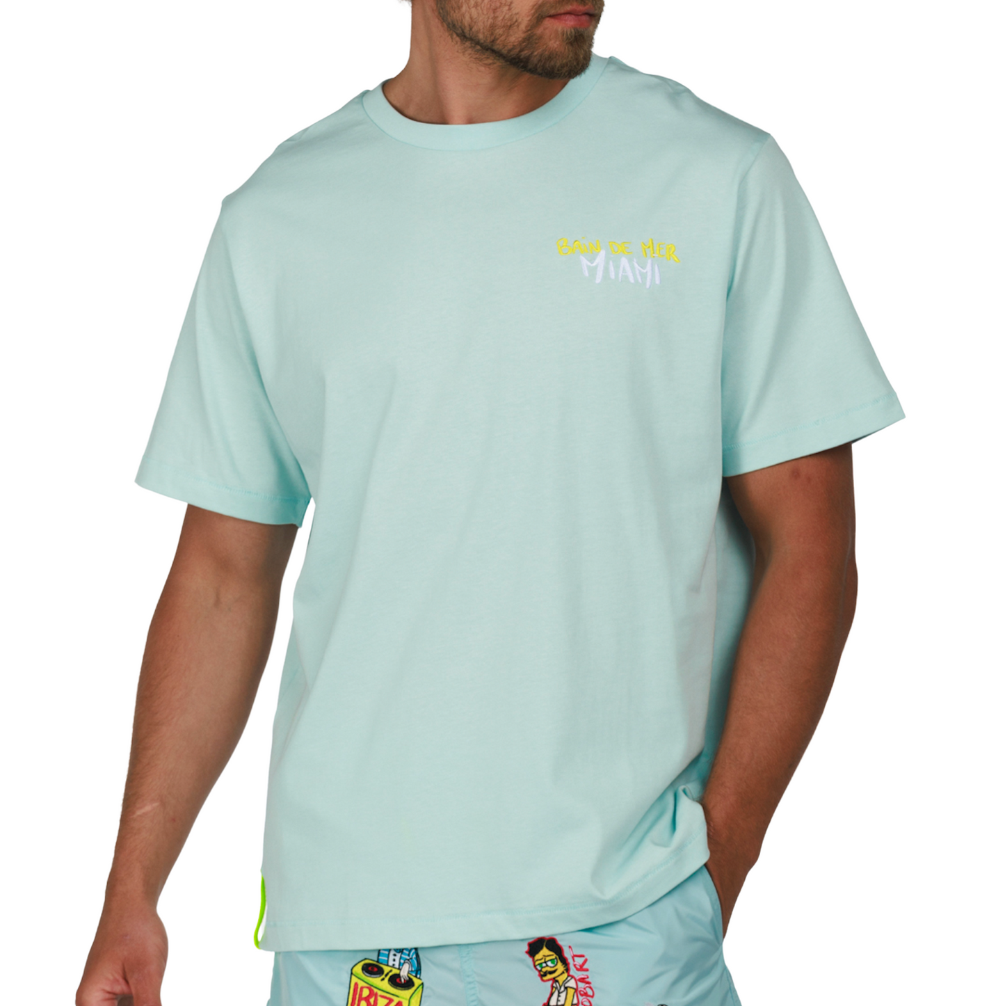 ALLARD SKY BLUE | Mens Cotton Oversized T-Shirt BDM MIAMI