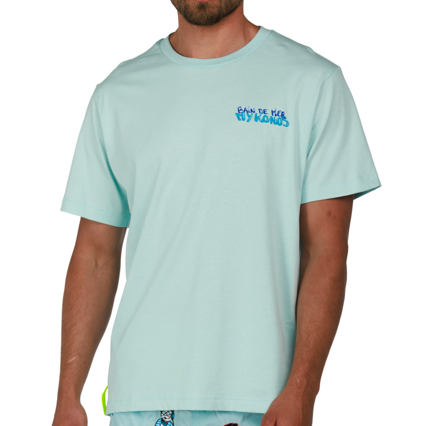 ALLARD SKY BLUE | Mens Cotton Oversized T-Shirt BDM MYKONOS