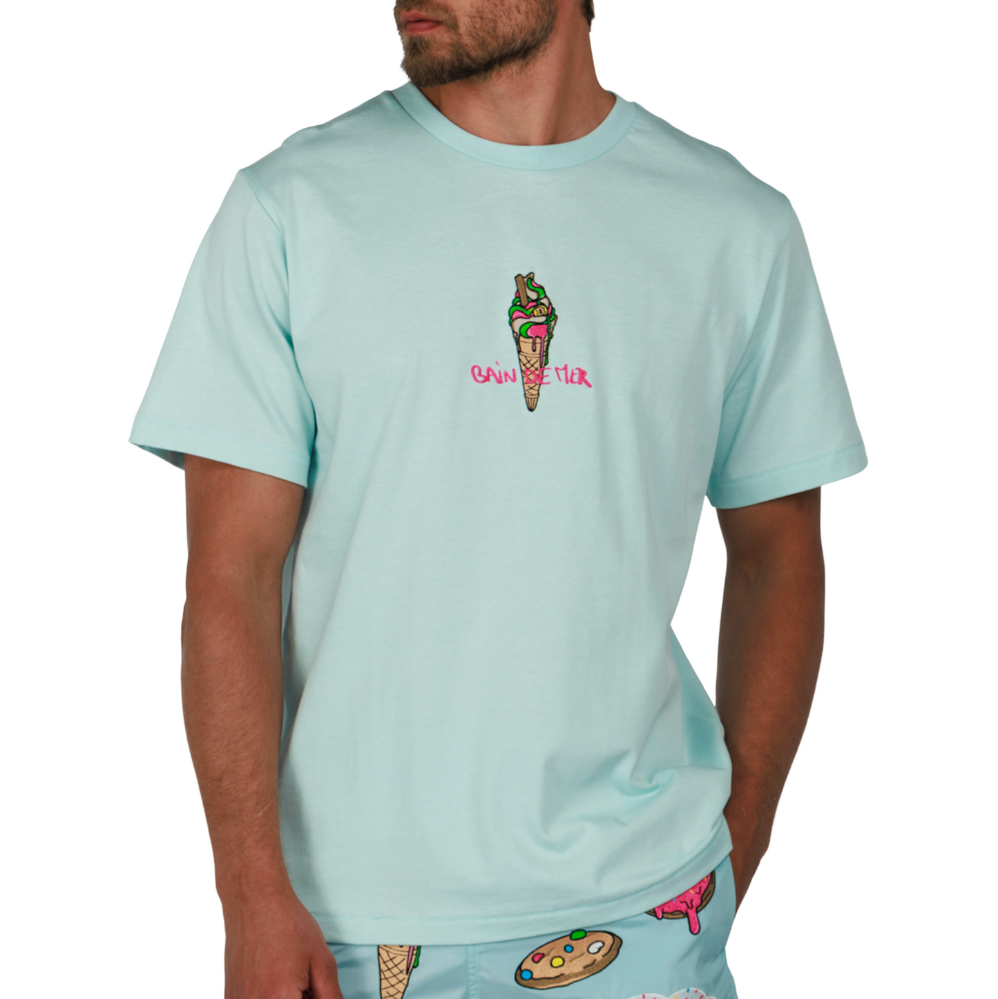 ALLARD SKY BLUE | Mens Cotton Oversized T-Shirt CANDYLAND