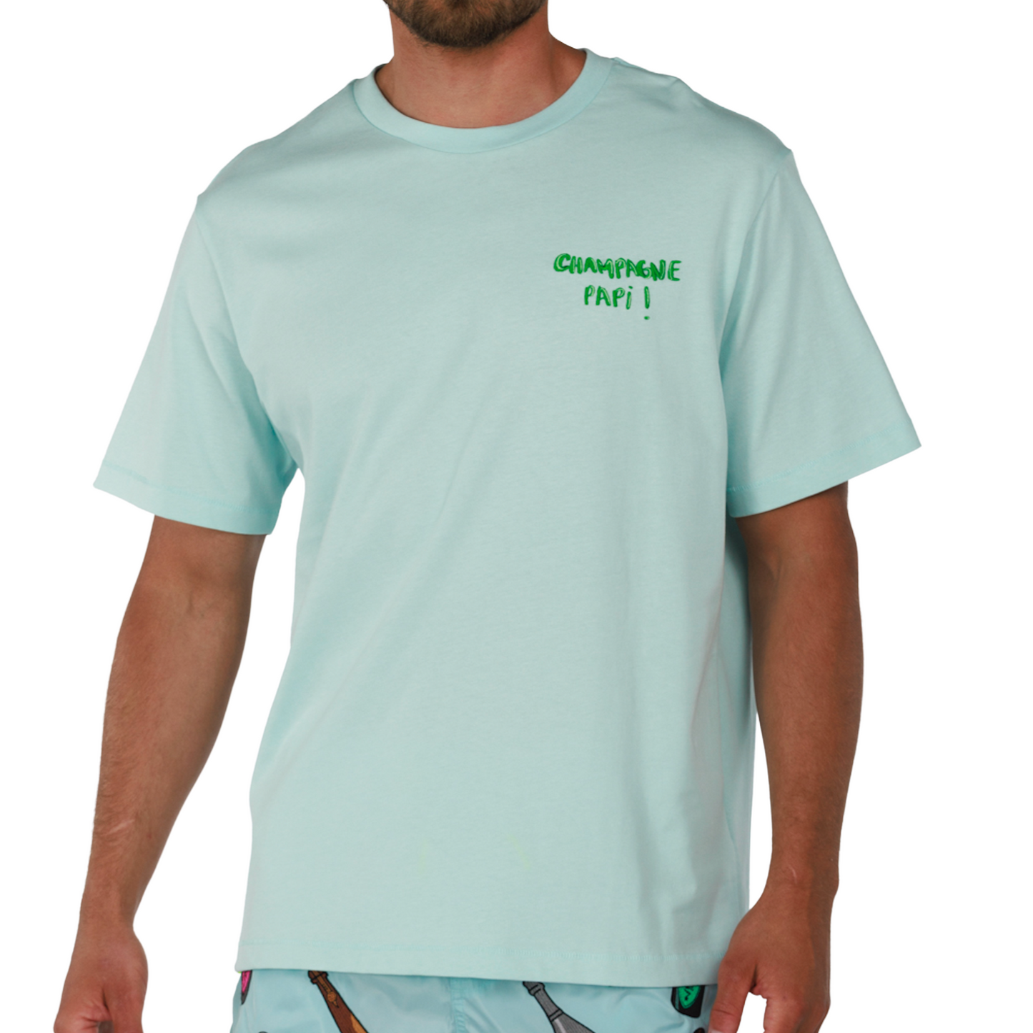 ALLARD SKY BLUE | Mens Cotton Oversized T-Shirt CHAMPAGNE PAPI