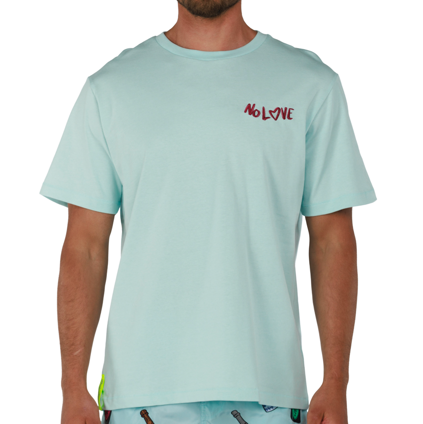 ALLARD SKY BLUE | Mens Cotton Oversized T-Shirt NO CHAMP NO LOVE