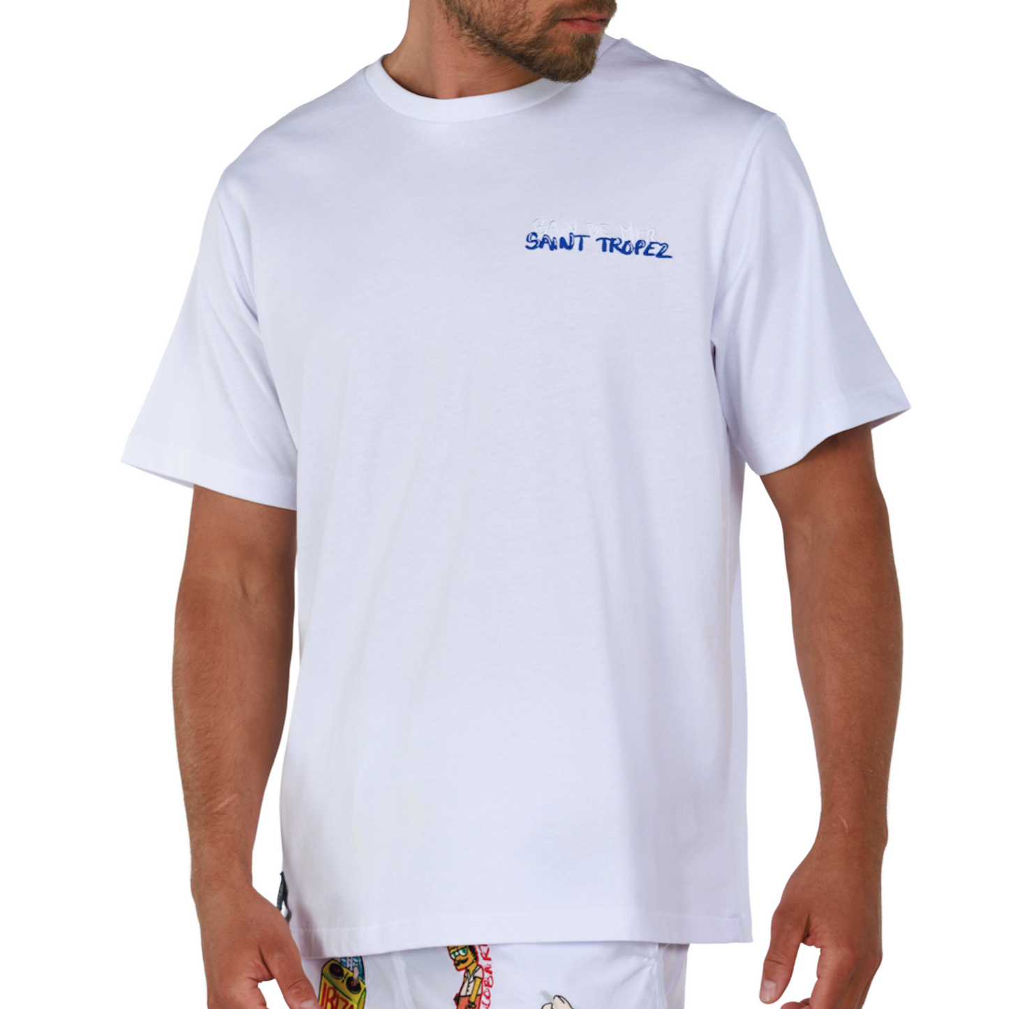 ALLARD WHITE | Mens Cotton Oversized T-Shirt ST. TROPEZ BOAT
